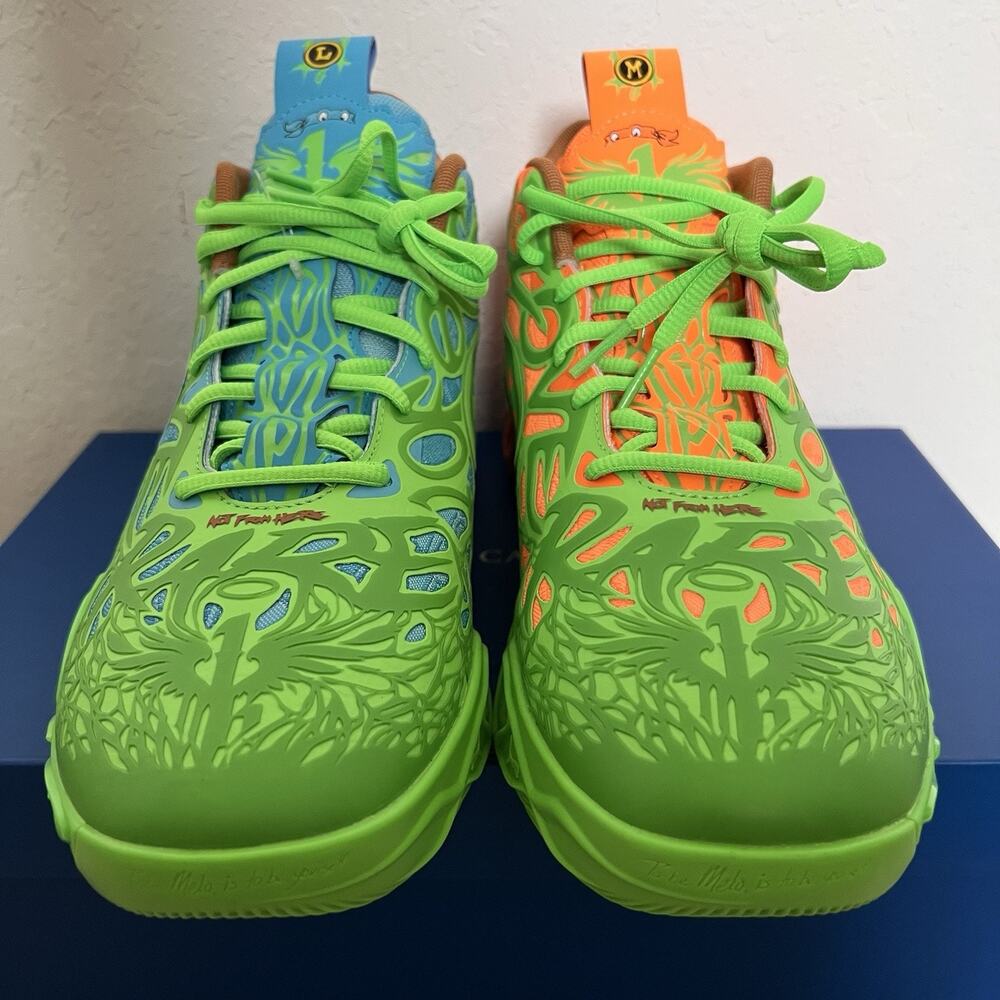 PUMA MB.04 Teenage Mutant Ninja Turtles Sneakers Green 311307-01 Size 9.5 New - Picture 3 of 9